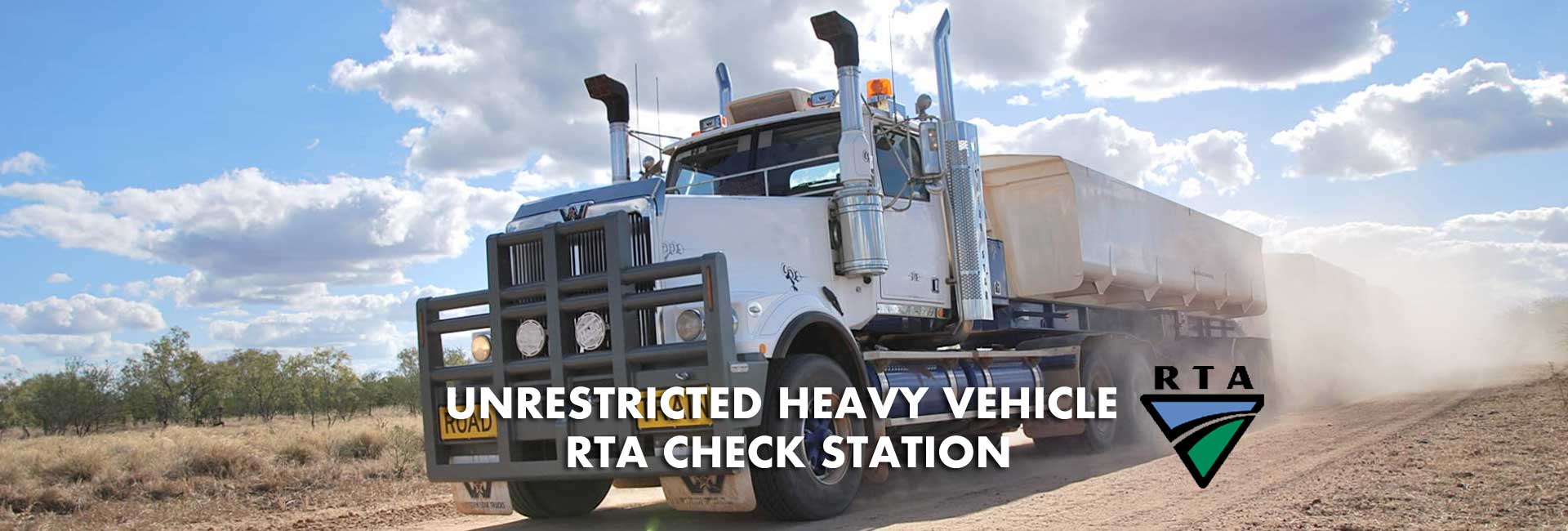 Unrestricted heavy vehicle RTA check station